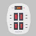 スマイルキッズ/雷ガード付4口節電コンセント